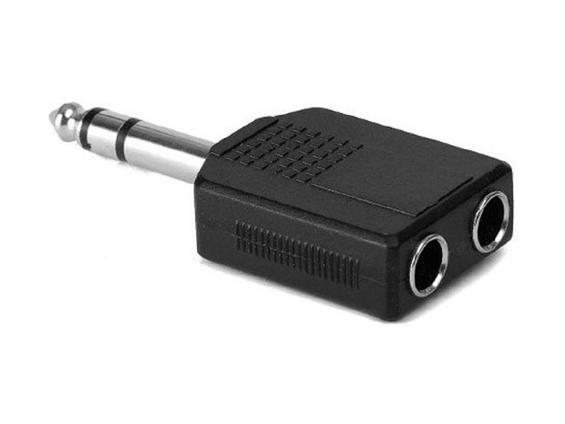&u+ ADAPTADOR PLUG 6.5MM A 2 PLUG HEMBRA 6.5MM STEREO